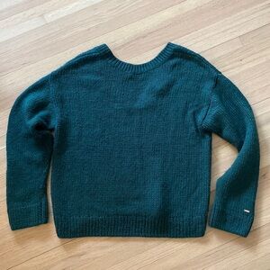 PINK BY Victoria Secret Emerald Green Reversible Sweater